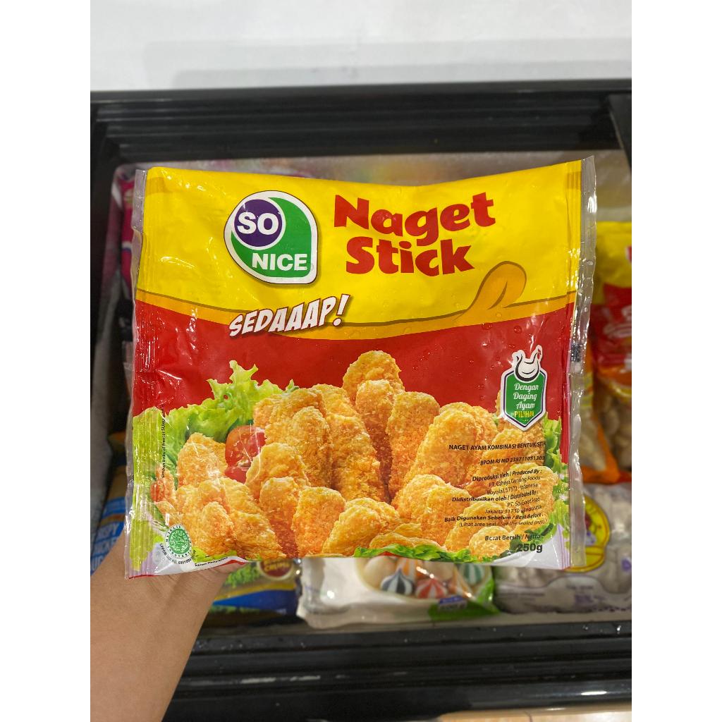 

SONICE NAGET STICK 250 gr / CHICKEN NUGGET / SEDAAAP / AYU PUTRI FROZEN FOOD
