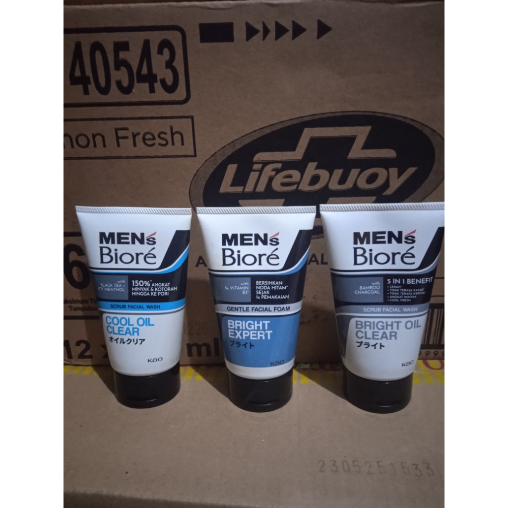 BIORE Men Facial Foam Sabun Muka Biore 100ml