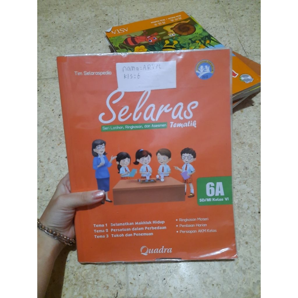 preloved buku SD kelas 6 Quadra tematik selaras 6A