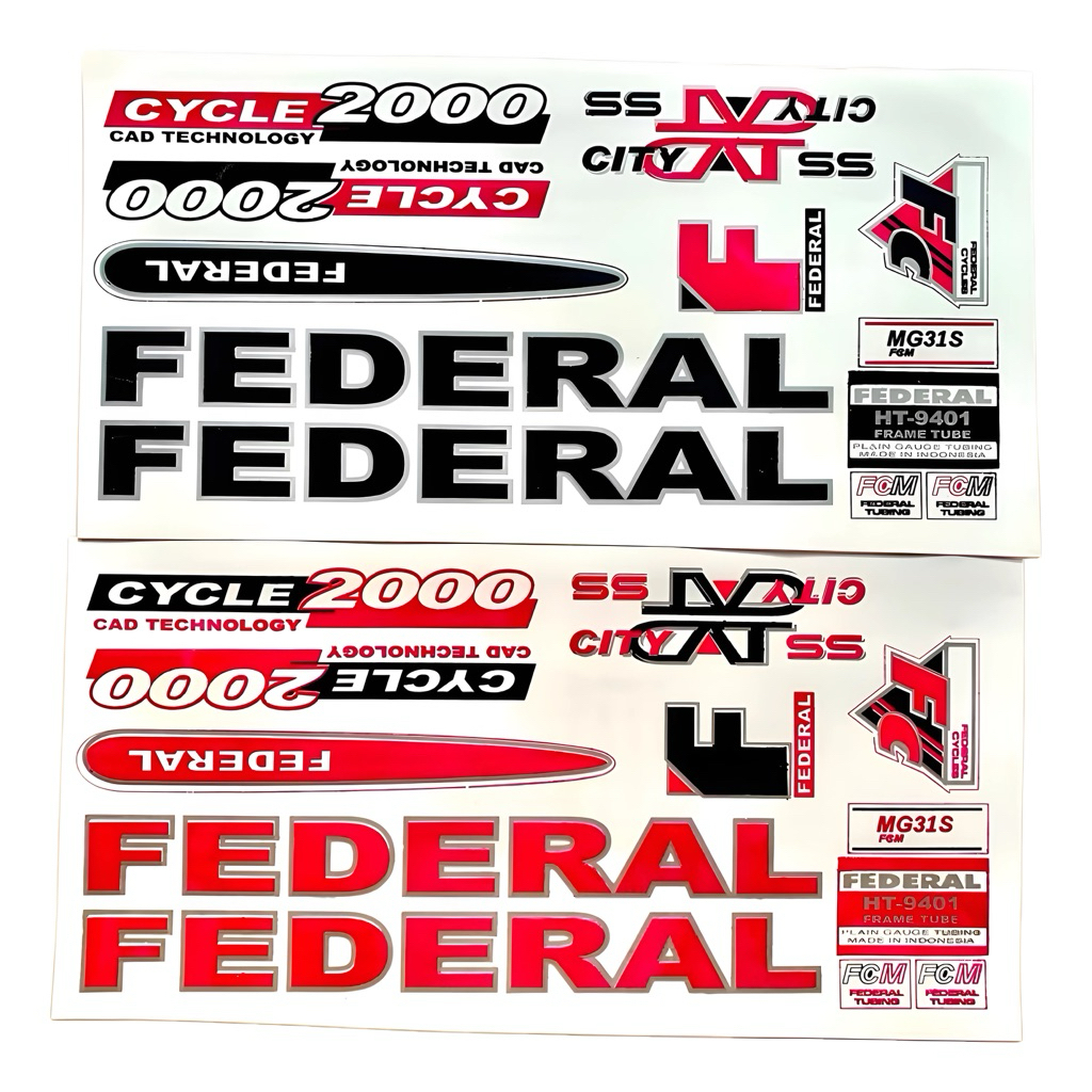 Stiker Sepeda Federal City Cat Sticker Striping
