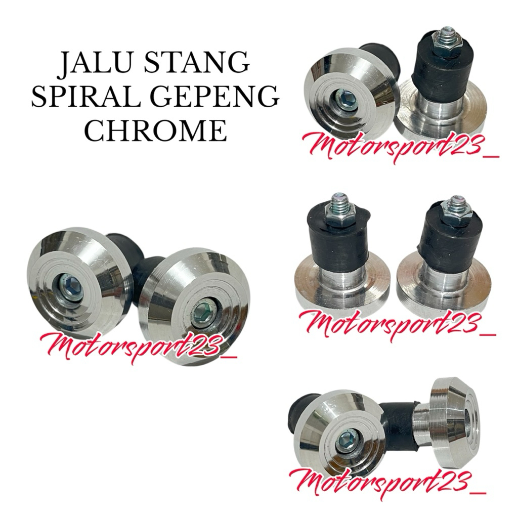 JALU STANG SPIRAL GEPENG CHROME JALU STIR JALU BANDUL SPIRAL ULIR GEPENG CNC COCOK SEMUA STANG MOTOR
