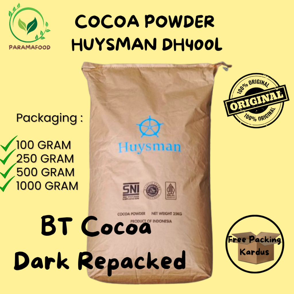 

BT Cocoa Powder BT 1000 HA Asli 100% 1 kg 500 gram 250 gram 100 gram