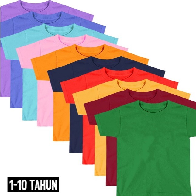 { PROMO } 7 PCS BAJU KAOS ATASAN ANAK LAKI LAKI PEREMPUAN UMUR 1-12 TAHUN ERIGO PREMIUM | KAOS ANAK 