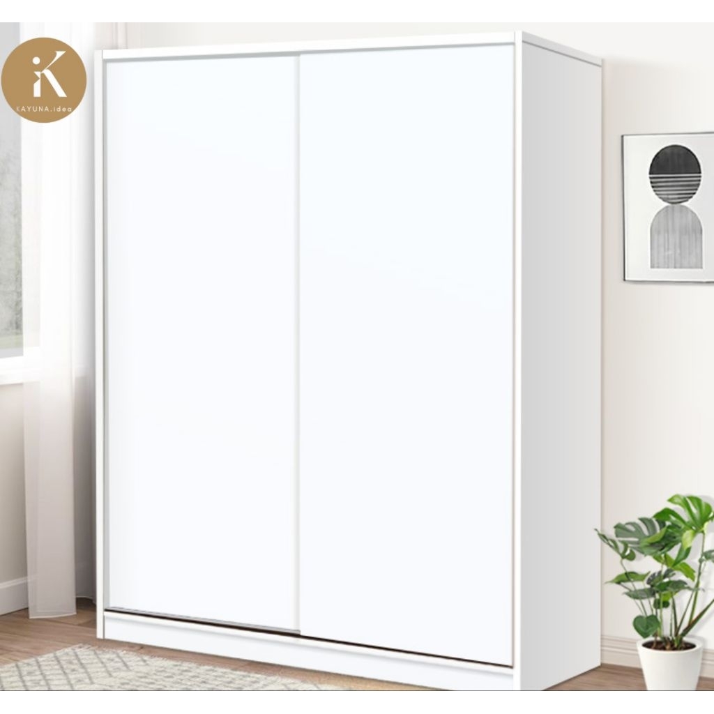 KAYUNA.idea Paris Lemari Sliding /Lemari Pakaian 2 Pintu /Lemari Baju/ Lemari Kayu 2 Pintu /Lemari M