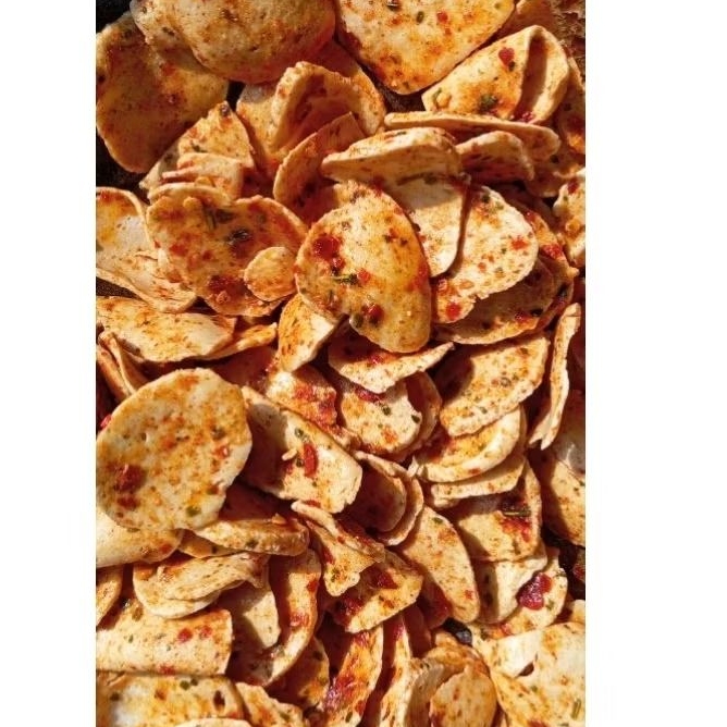 

500g Basreng Coin Basreng Bulat Extra Pedas Daun Jeruk