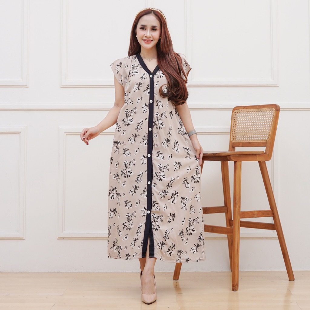 DASTER JUMBO FULL KANCING AKTIF KEKINIAN BUSUI BUMIL DASTER RAYON JUMBO FULL KANCING LENGAN PENDEK