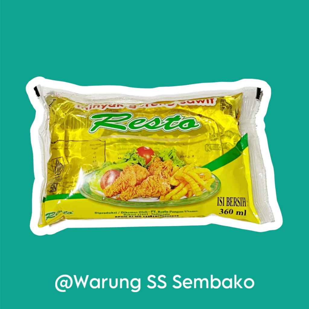 

Resto Minyak Goreng kemasan bantal 1 pcs 360ml