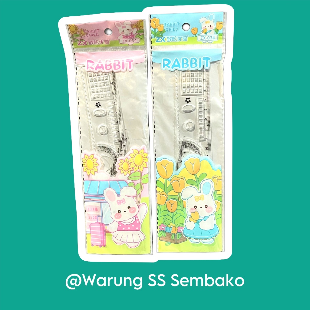 

Rabbit Penggaris Set 1 pack 4 in 1