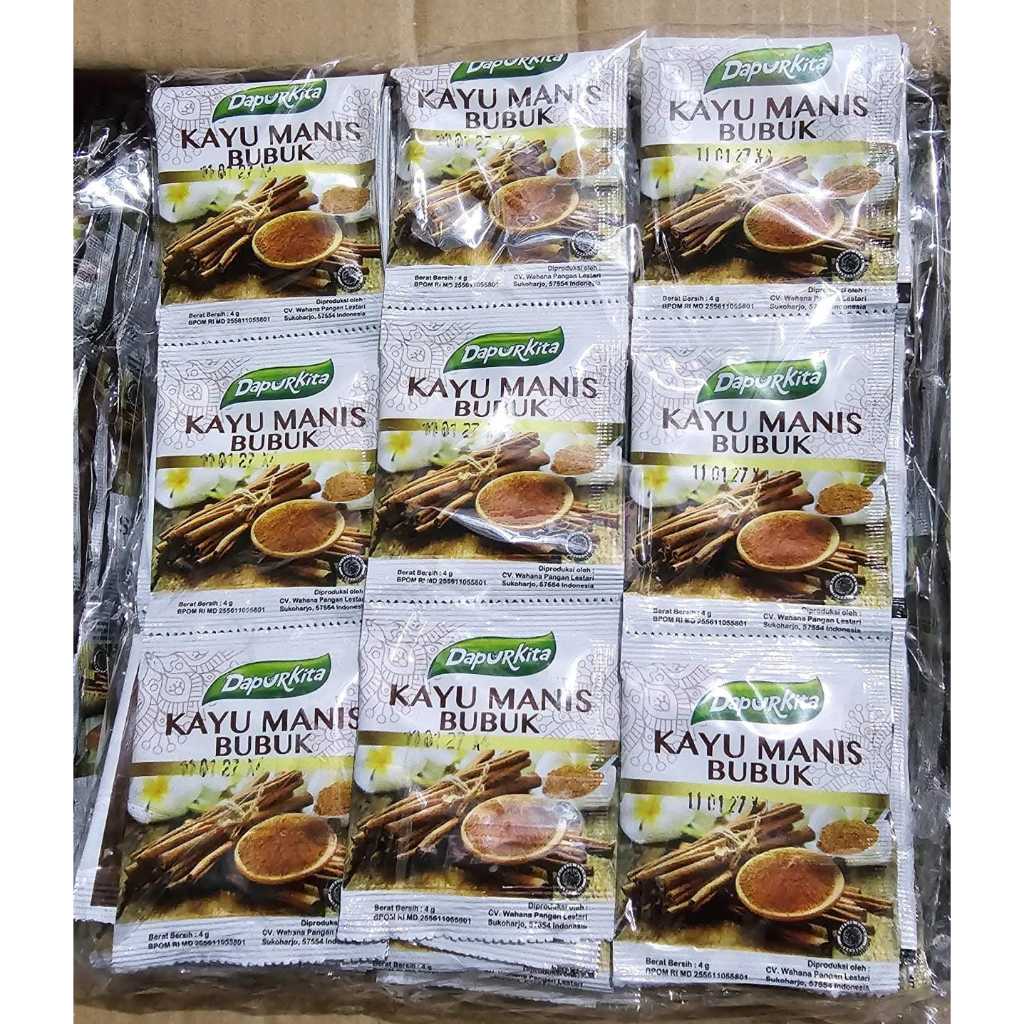 

Paket Hemat 5 Renceng isi 60 Pcs Kayu Manis Bubuk Bumbu Dapur Serbaguna