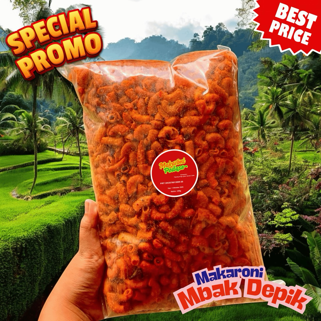 

Makaroni Pedas Extra Hot 250gram ~ Makaroni Termurah Surabaya