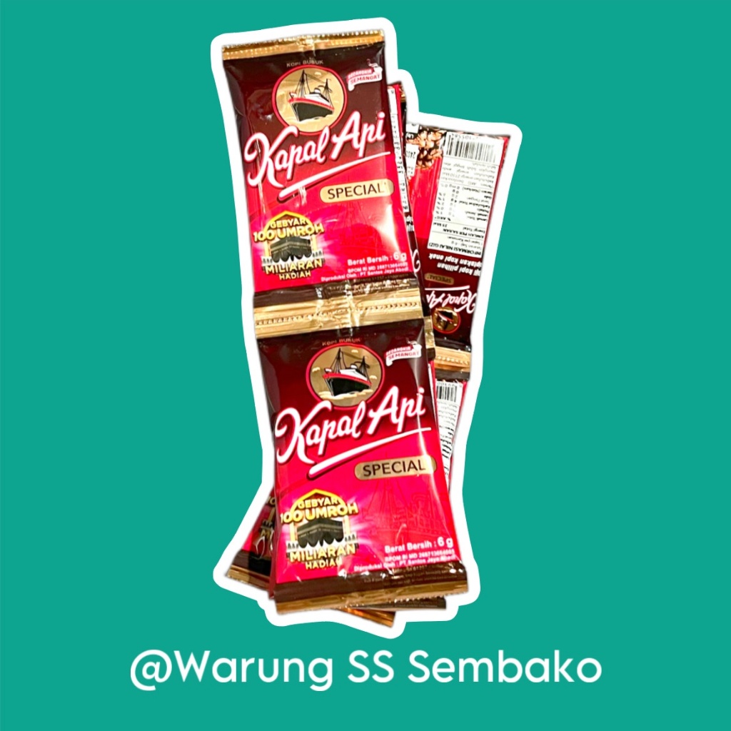 

Kapal Api Kopi Bubuk mini tanpa gula 1 renceng isi 10 pcs