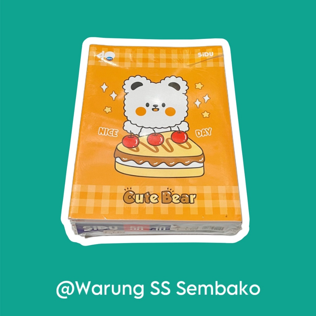 

Sidu Buku Tulis 58 lembar 1 pack isi 10 buku