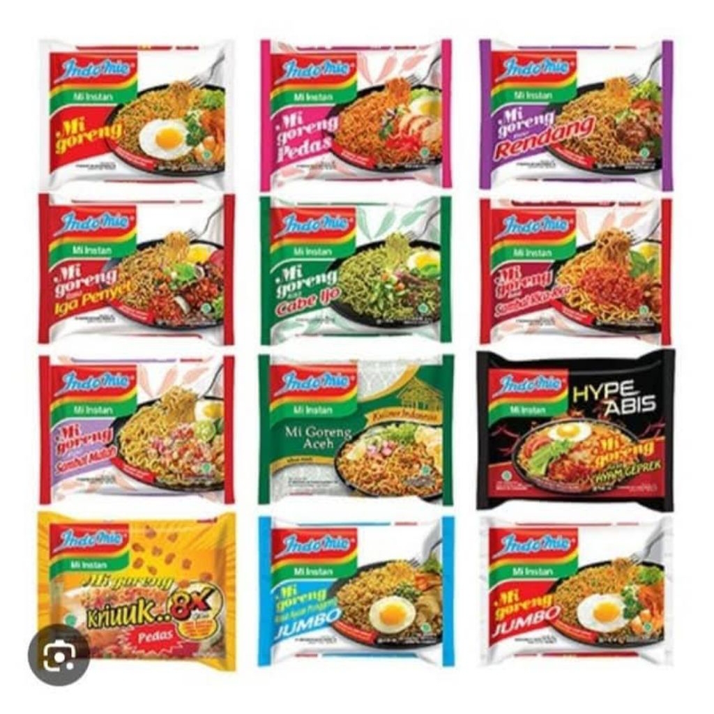 

Indomie Mi Instan Mi Goreng All Varian 1pcs