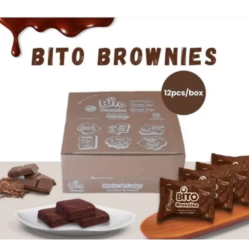 

BITO BROWNIES MOIST & FUDGE ISI 12 PCS (EXP JUNI 2206)