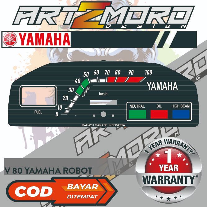 PAPAN SPEEDOMETER CUSTOM YAMAHA V80 ROBOT
