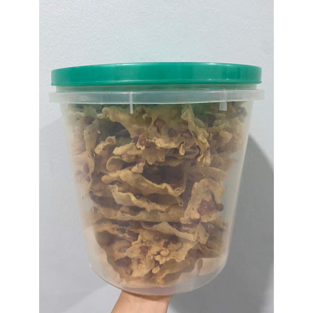 

Peyek Kriuk Super Premium Ukuran Toples 5L isi 500gr/1000gr Kacang, Teri, Rebon, Kacang Hijau