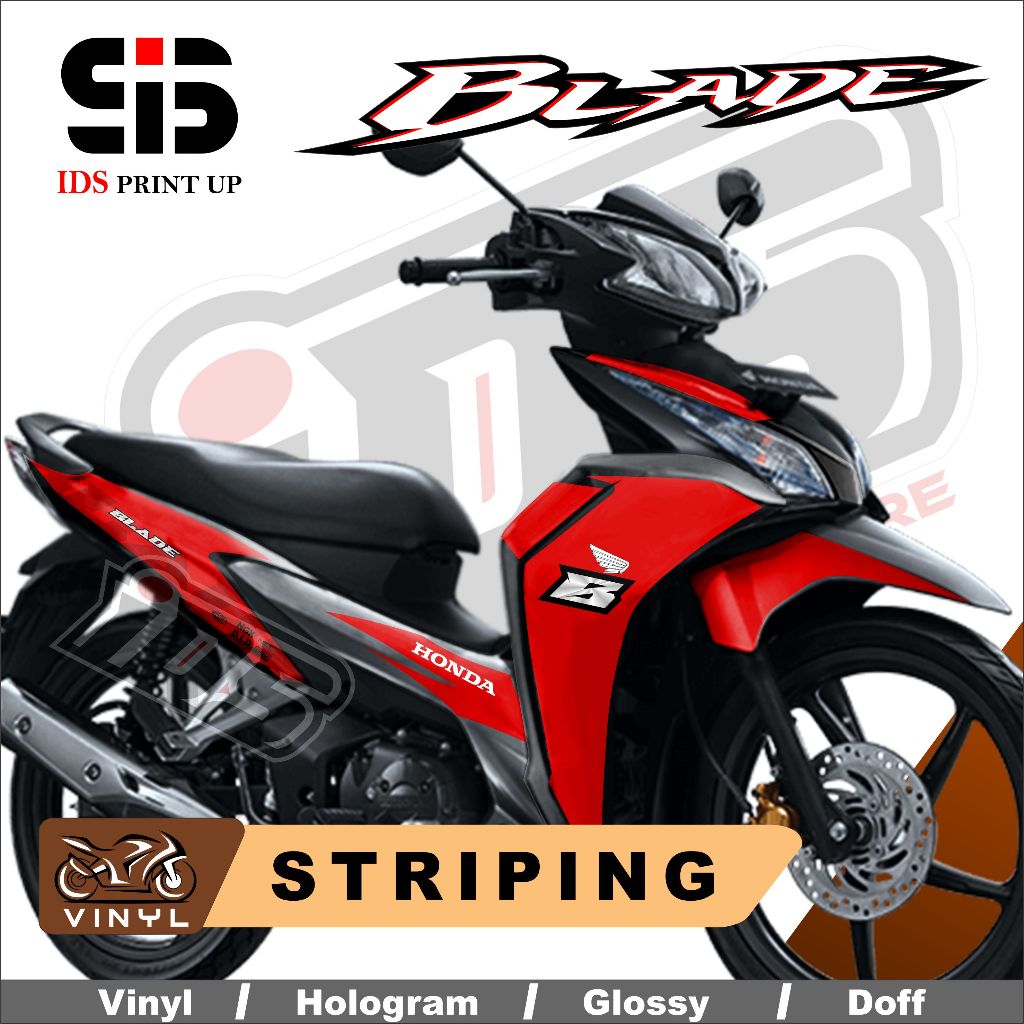 Stiker Blade 110 125 New keren Stiker Motor Blade Striping Blade New Polos