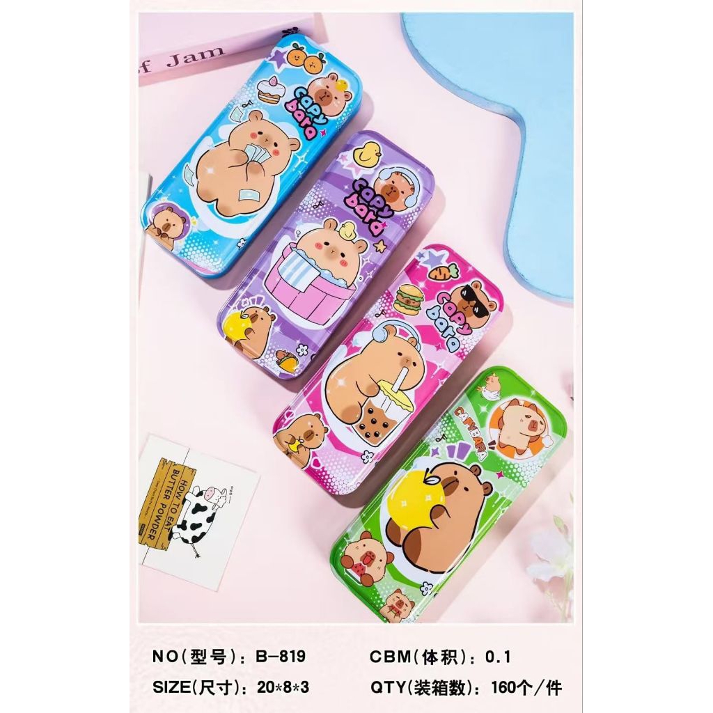 

Kotak Pensil Kaleng CapyBara B-819/Kotak Pensil Kaleng Motif/Pensil Case CapyBara/Per Pcs