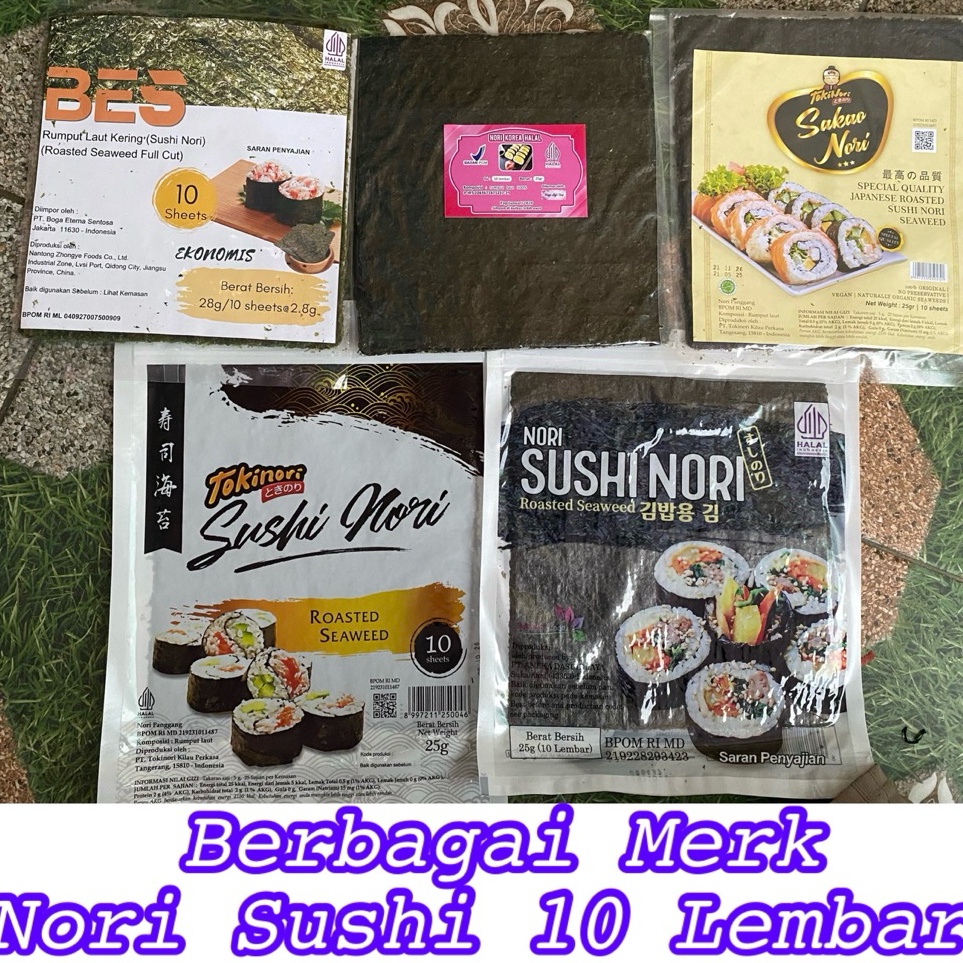 

Sale Nori sushi 1 lembar rumput laut bahan sushi nori halal murah java sakao tokinori kimbab sushi termurah