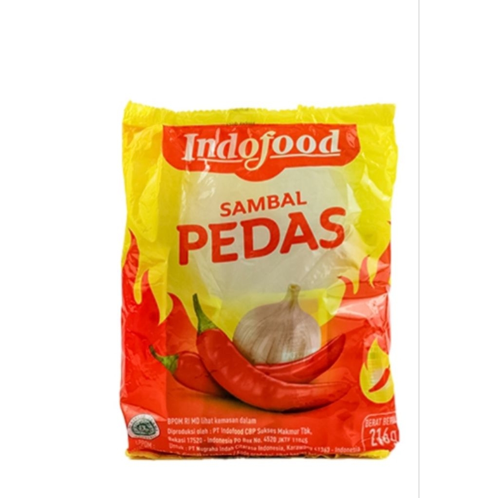

Indofood sambal sachet pedas 24 x 9 gr