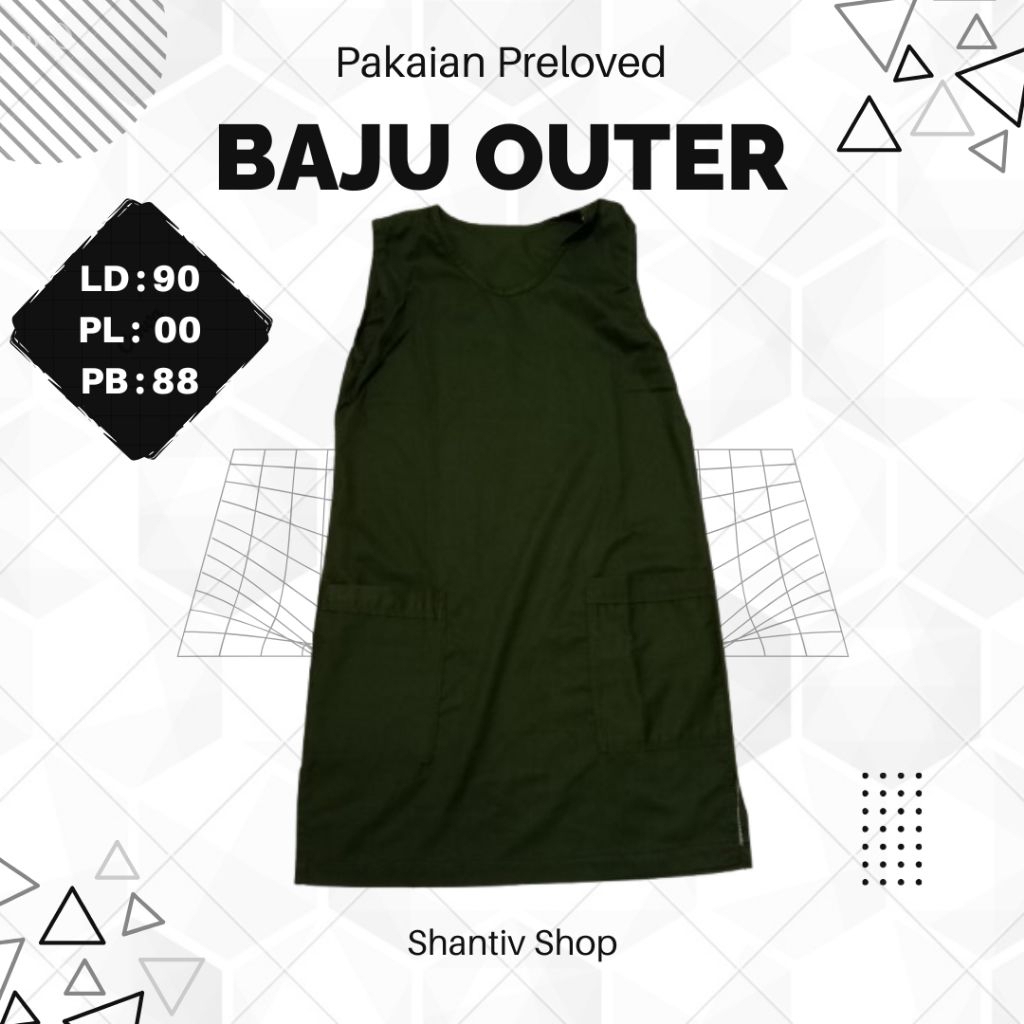 BAJU OUTER HIJAU ARMY PL