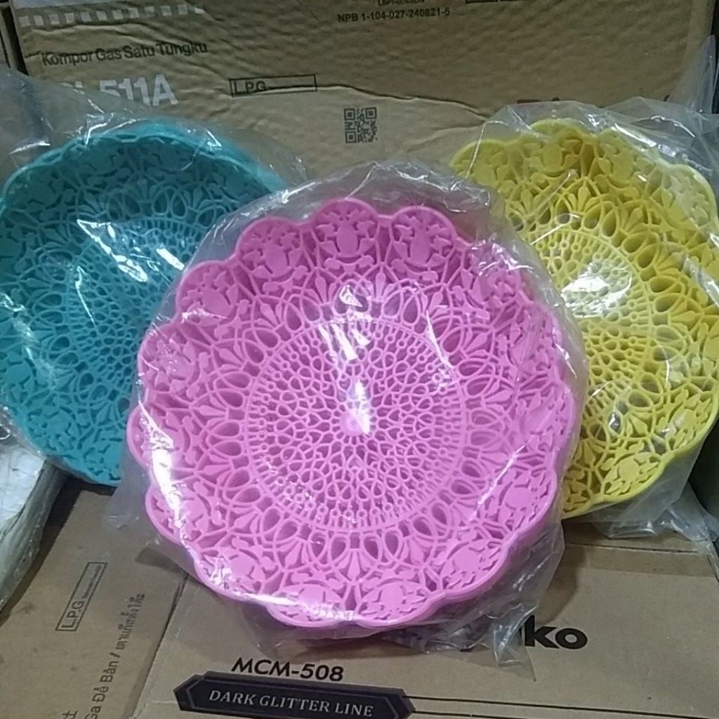 piring Jikin plastik warna/piring lubang plastik warna