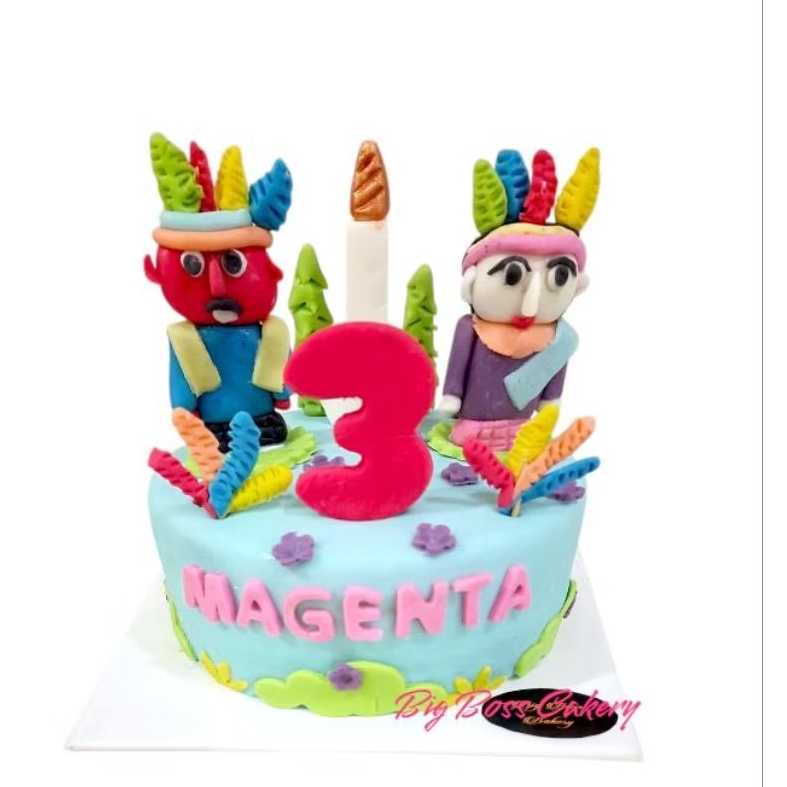 

ONDEL ONDEL FONDANT CAKE