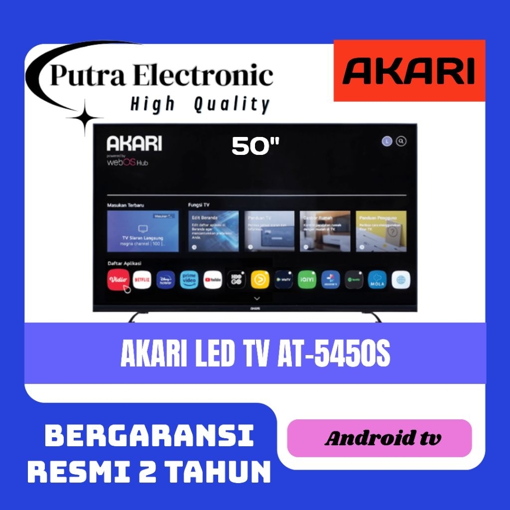 AKARI AT-5450S / AT 5450S FULL HD ANDROID TV 50 INCH