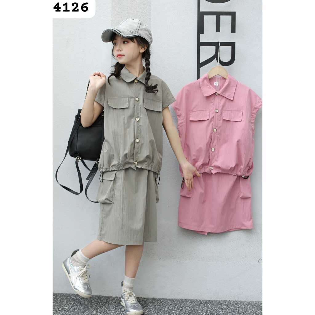 GROSIR 4stel Setelan Anak IMPORT 4-8th / Setelan Import / Girls Set / Setelan Premium / Set Rok / Se