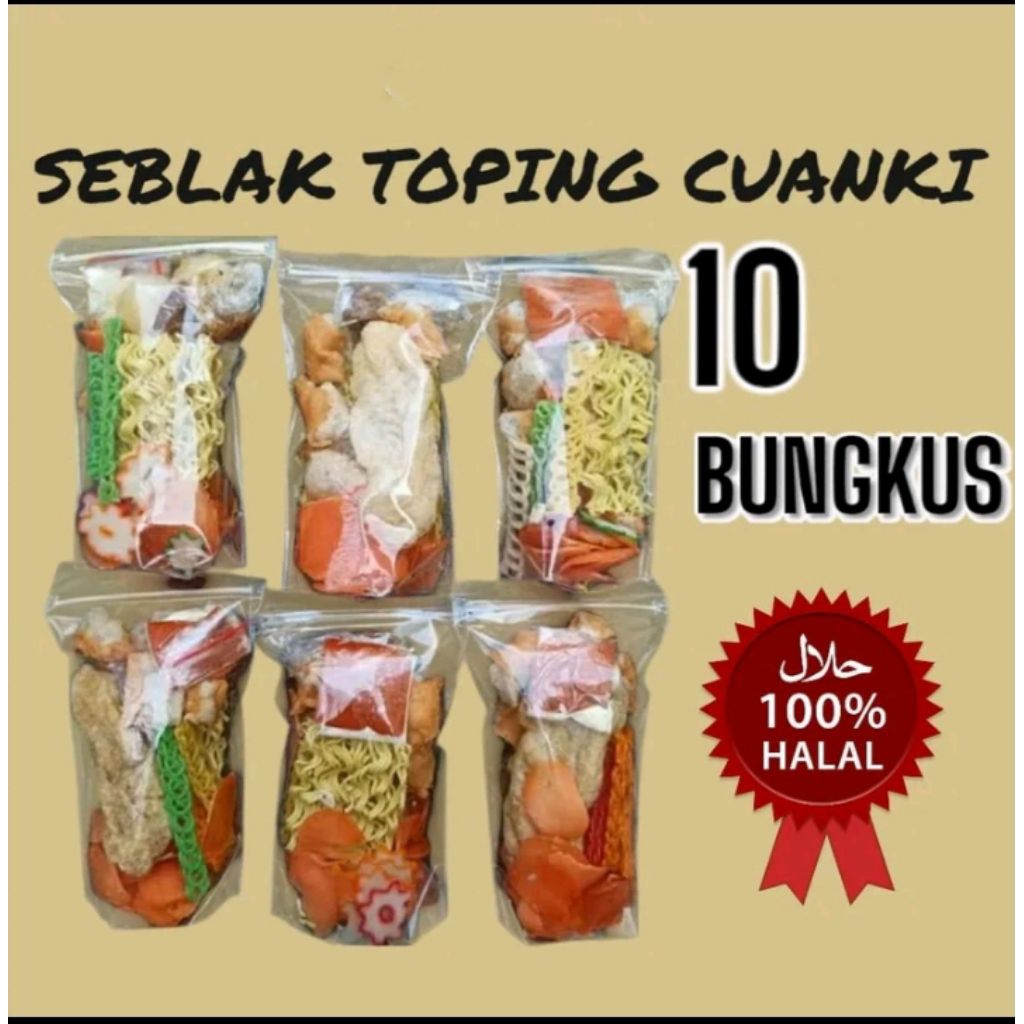

paket isi 10 bungkus seblak instan pedas makanan Gratis 1 bungkus