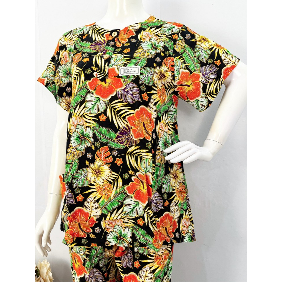 Babydoll Daster CPK2 LD 100 cm PB 68 cm PC 92 cm Kencana Ungu Label Merah Setelan Celana Panjang