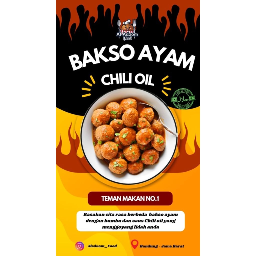 

pentol Bakso Ayam chili oil siap makan