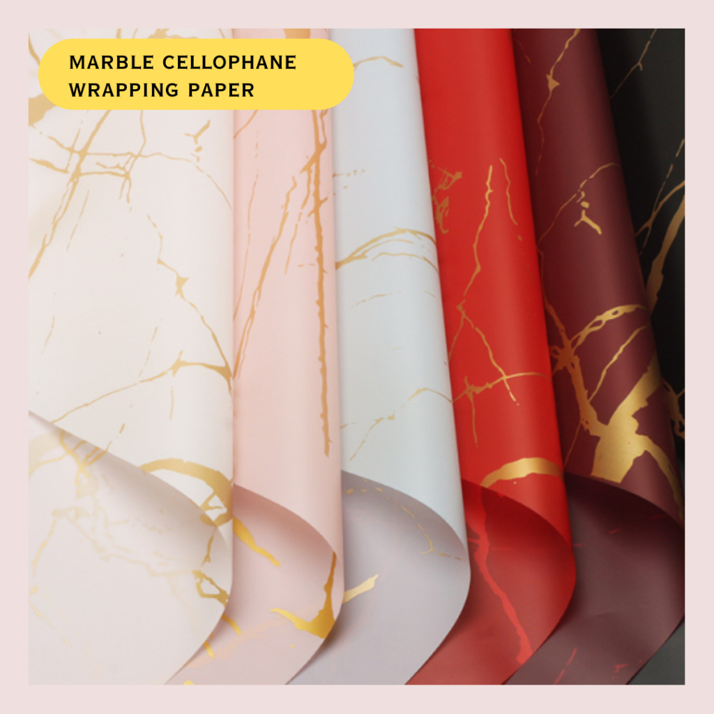 

Marble Cellophane Wrapping Paper Kertas Bunga