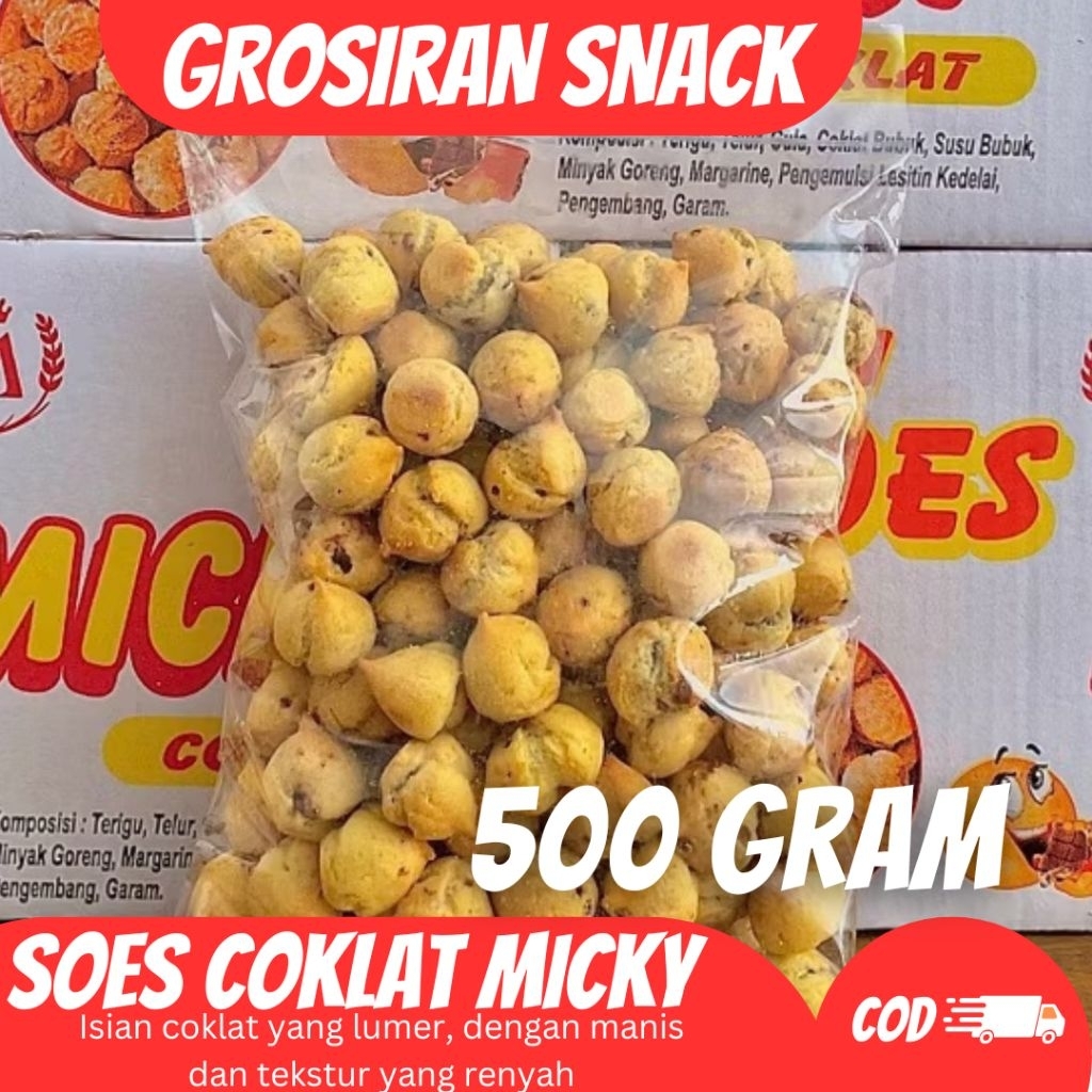 

500 GRAM Soes Coklat Lumer Micky