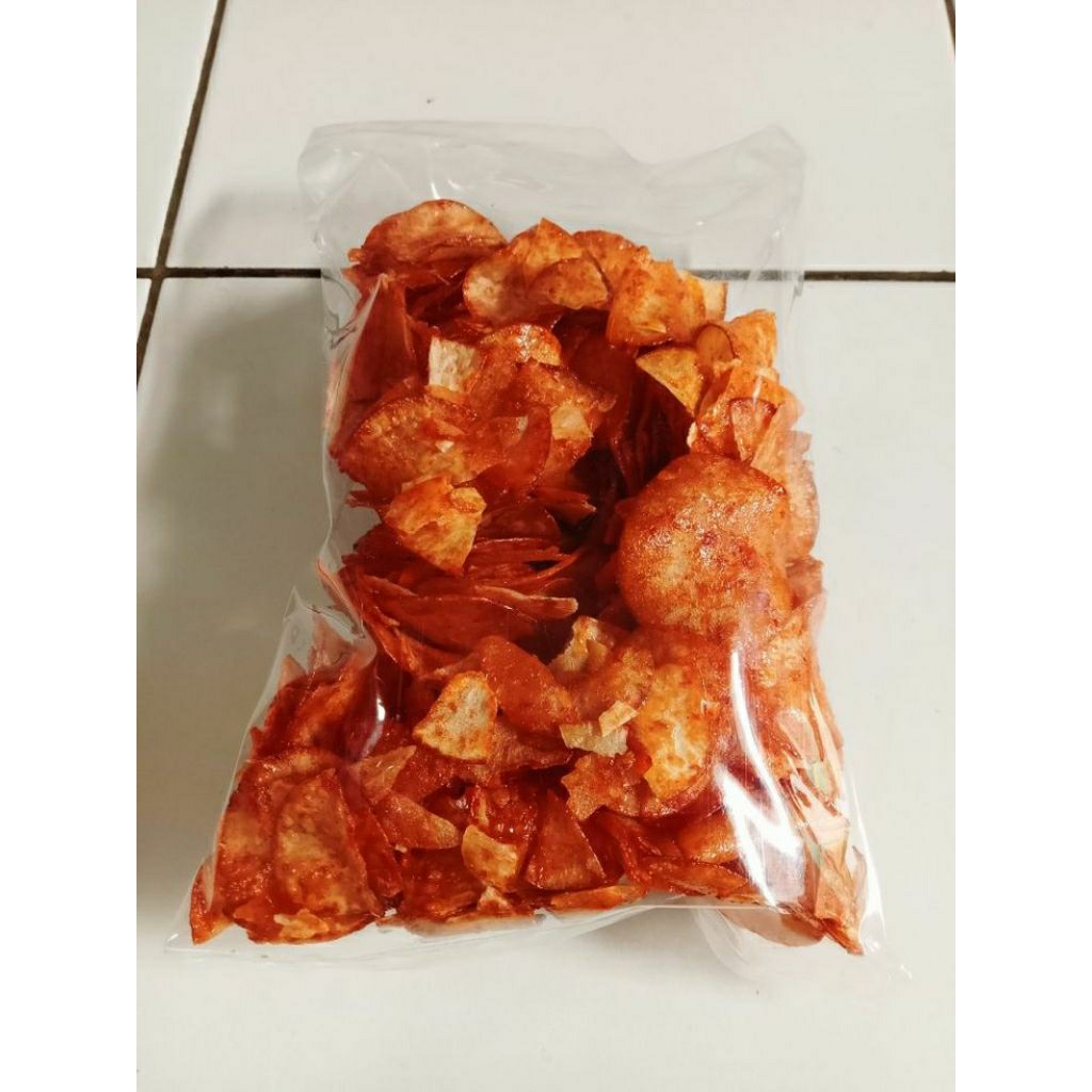 

kripik singkong pedas manis gurih daun jeruk 500gr