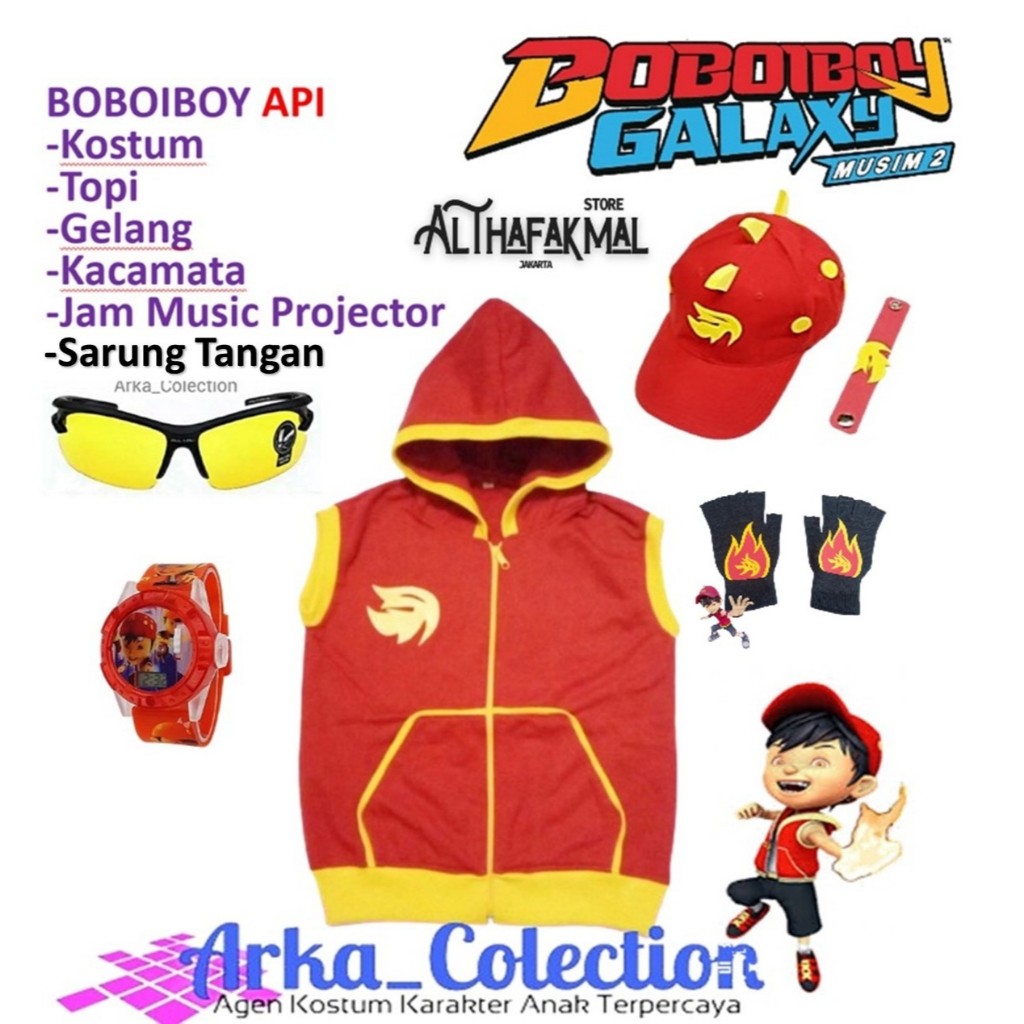 PAKET COSPLAY KOSTUM BOBOIBOY API