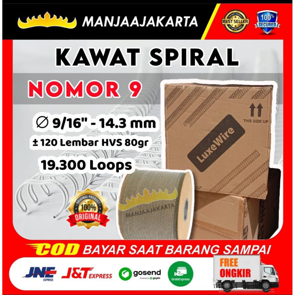 

Ring Spiral Luxe Wire 9/16 Putih Jilid Spiral Nomor 9 putih Kawat Spiral Duoble Wire Jilid Spiral Buku Kawat Binder Noteebook Spiral Kawat Jilid Kalender Duduk Spiral Kawat Spool Ring Kawat Pitch tiga banding satu Spiral Kawat Kalender