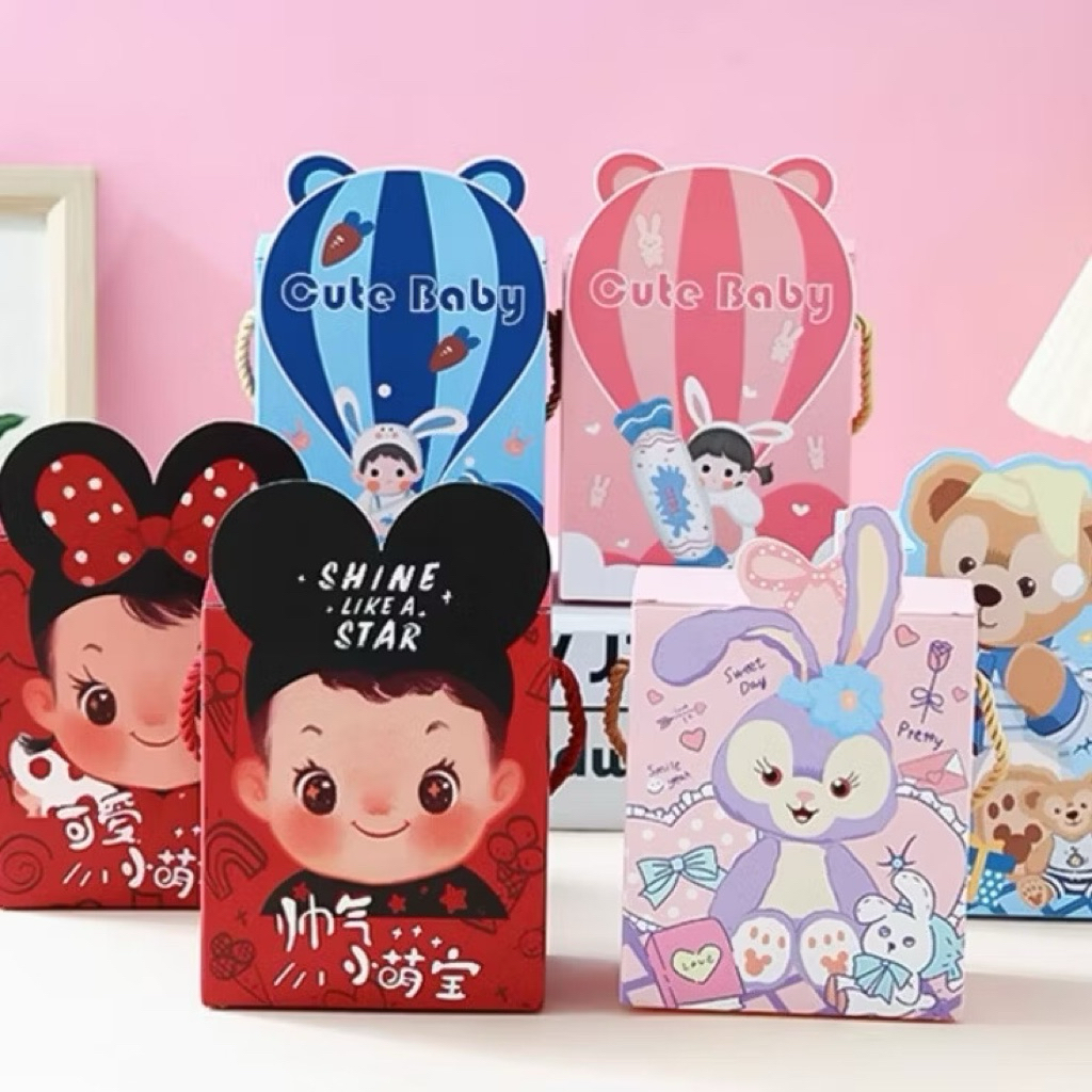 

Goodie Bag Ulang Tahun Mini Anak Motif Kartun Tas Bingkisan Hadiah Hampers Ulang Tahun Kotak Souvenir