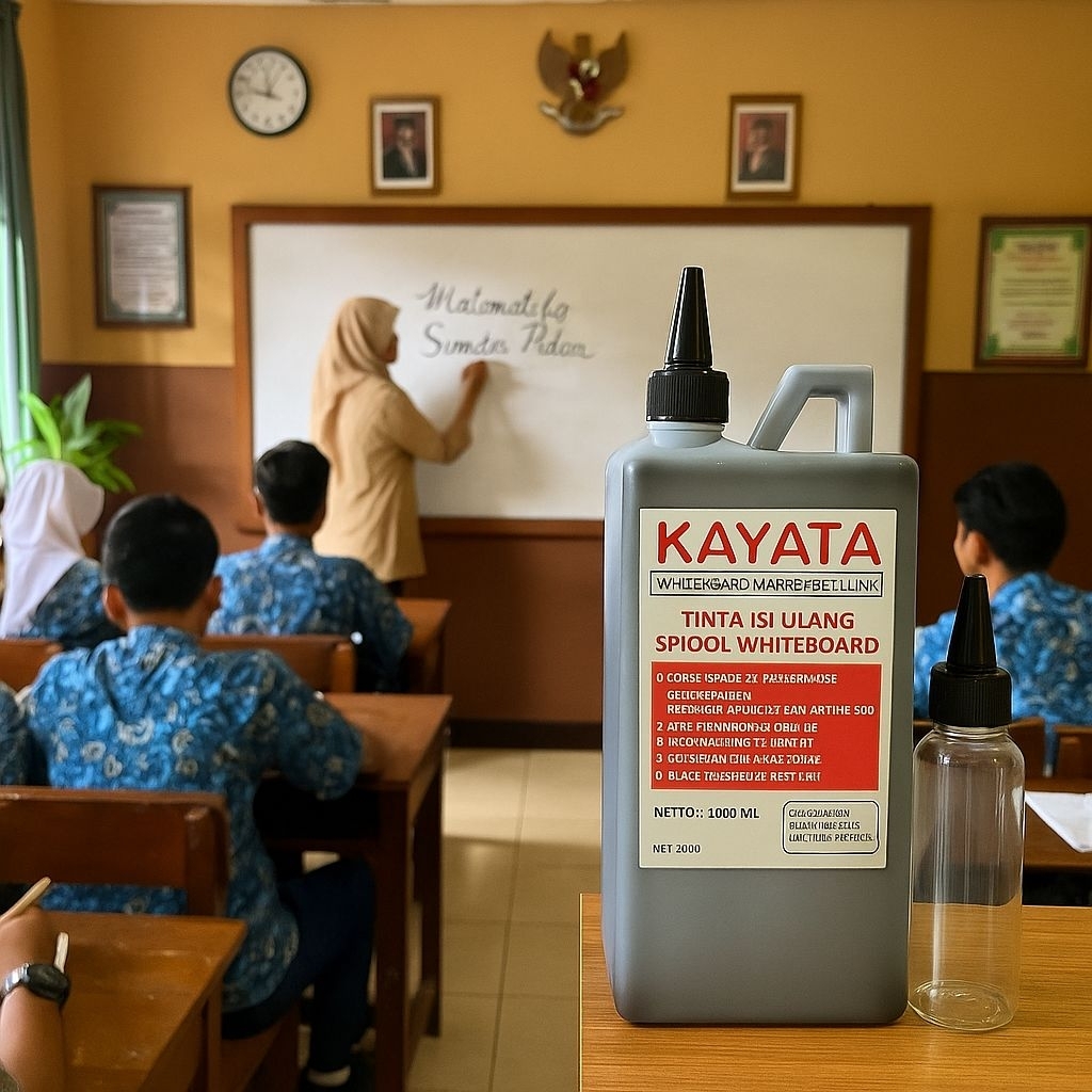 

Tinta whiteboard hitam ( TERBAIK) , Tinta whiteboard isi ulang 1 Liter BONUS botol 100ml