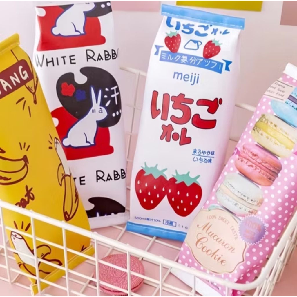 tempat pensil motif snack lucu aestetik tepak anak