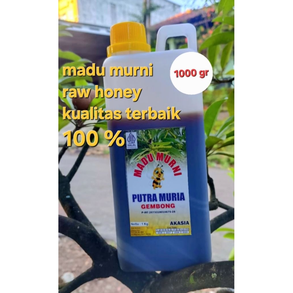 

madu akasia murni asli pure raw honey uk. 500 gr dan 1000 gr