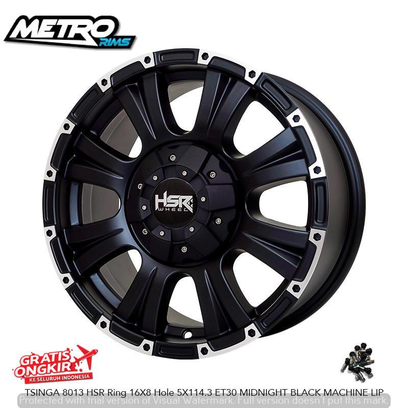 Terbaru velg semi offroad gagah ring 16x8 matt black untuk mobil rush terios innova HSR Tsinga R16