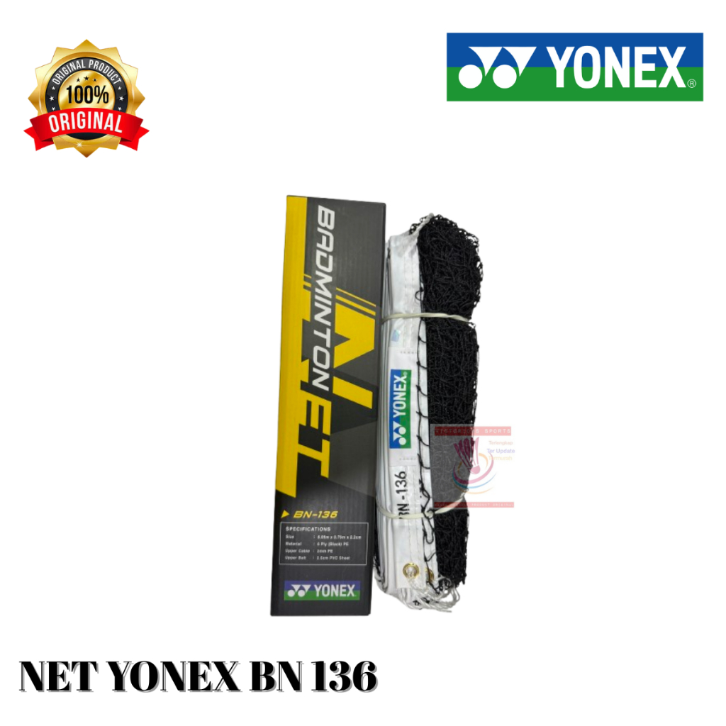 NET BADMINTON /JARING NET BADMINTON YONEX BN 136 ORIGINAL