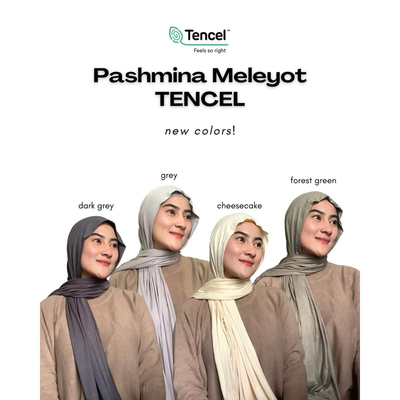 Amerta Hijab Pashmina Tencel 2 in 1 ciput