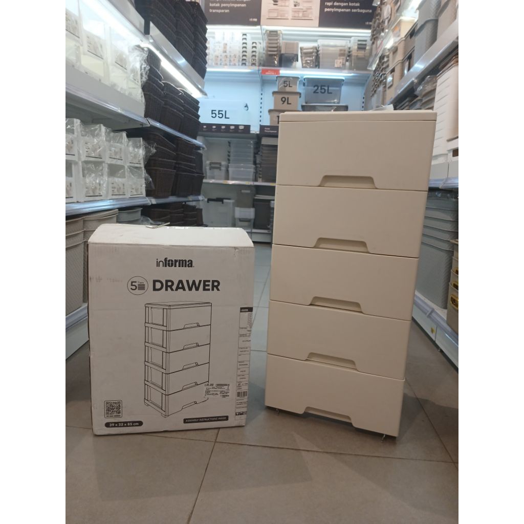 RK Drawer 5 susun informa/lemari ivy informa/lemari putih informa/lemari aesthetic informa/informa