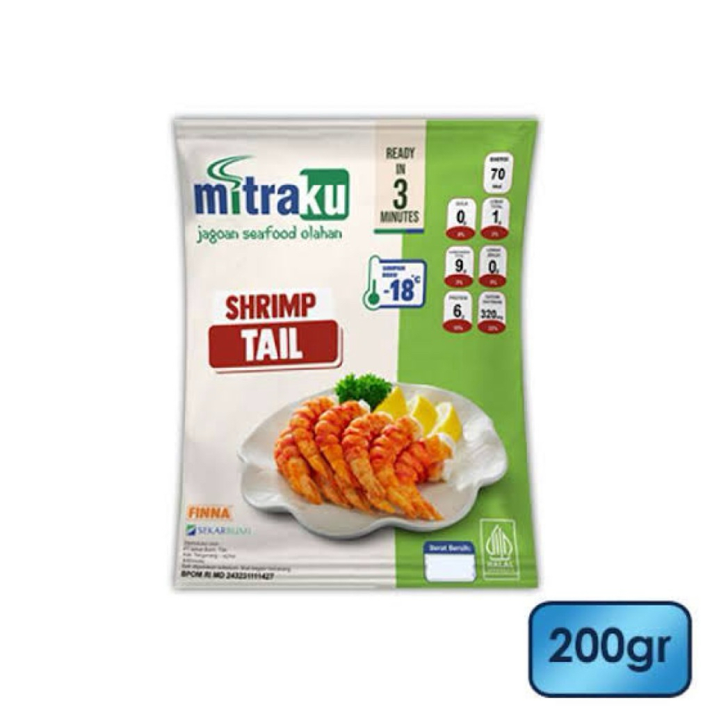 

Mitraku Shrimp Tail | Udang Imitasi 200 gr