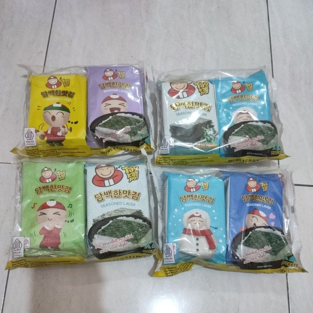 

Tao Kae Noi Seasoned Laver Original Flavor 8gam (4g × 2 Packets)