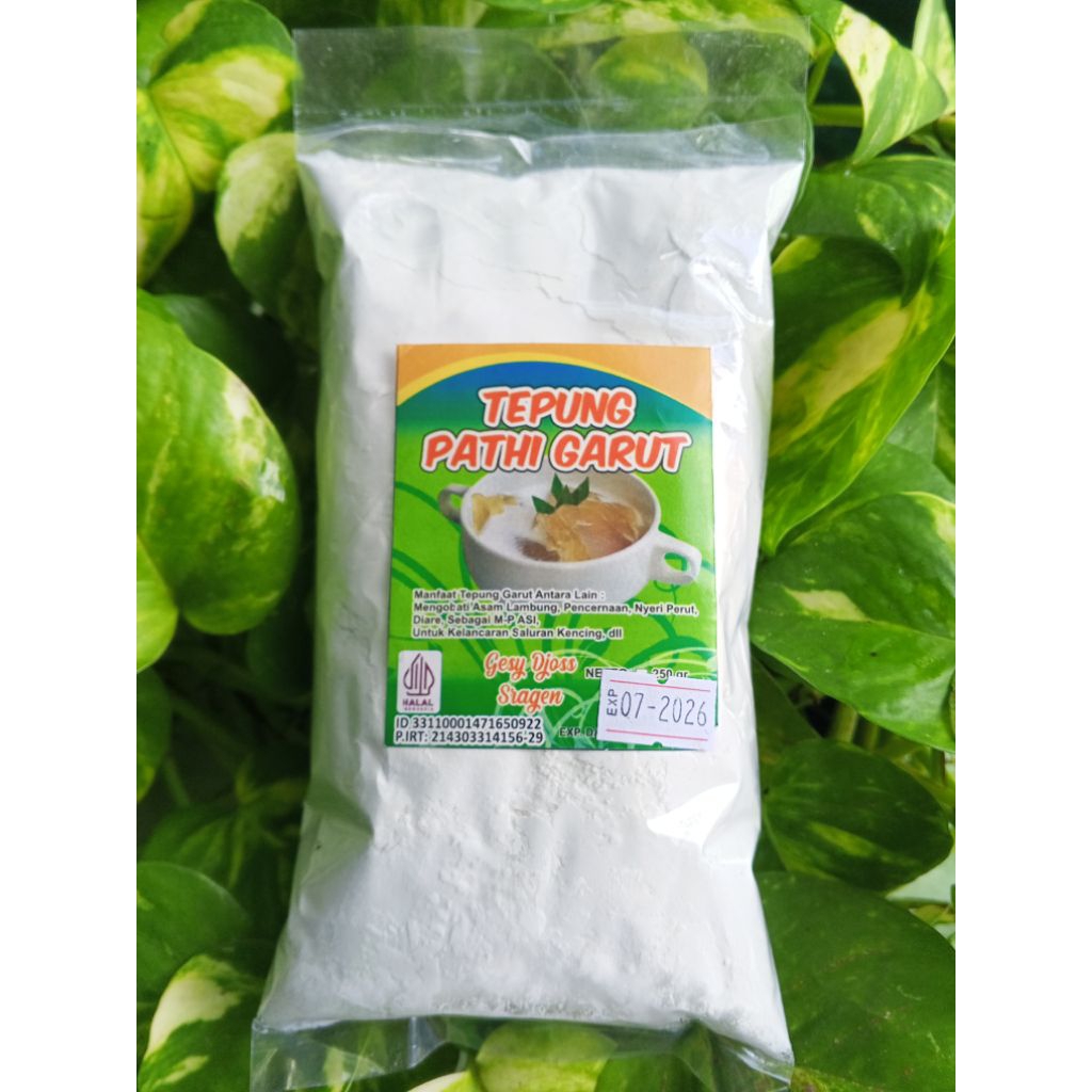 

Tepung Pati Garut kemasan 250 gram free 100gram gula aren