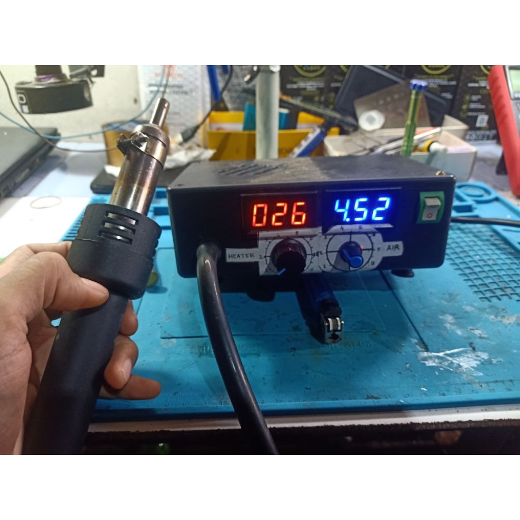 Buat pemula,blower solder uap rakitan  panas poll angin bagus