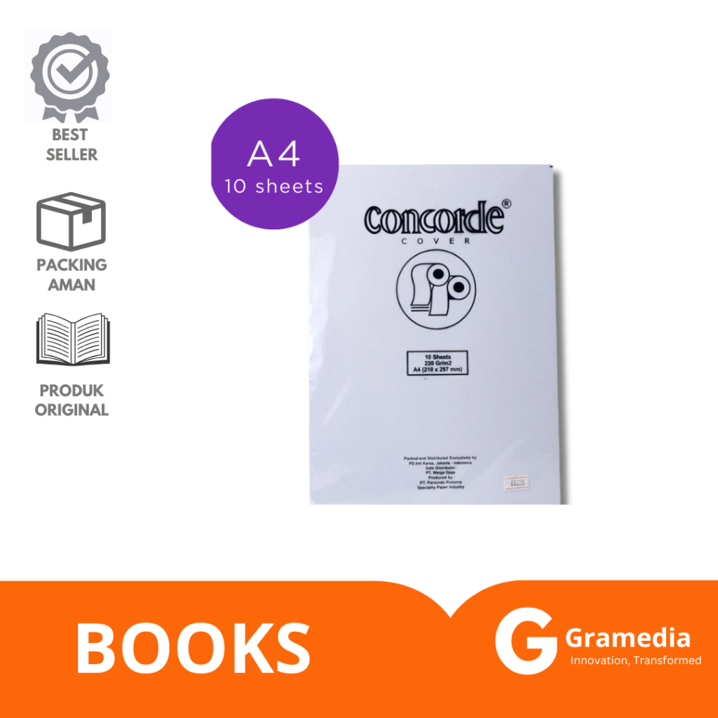

Gramedia Lampung - Cover Paper Concorde A4 220GSM White